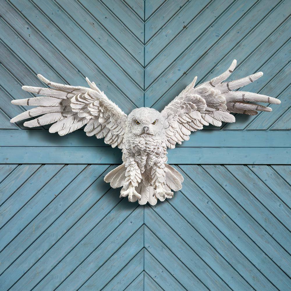 Mystical Snowy Owl Resin Wall Sculpture