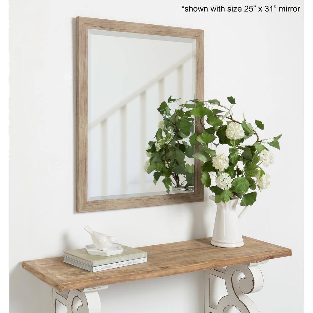 Rustic Brown Full-Length 21x27 Rectangular Wood Mirror