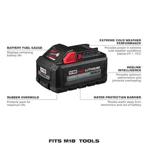 M18 18-Volt Lithium-Ion Brushless Cordless 4-1/2 in./5 in. Grinder with Paddle Switch with 6.0Ah High Output Battery