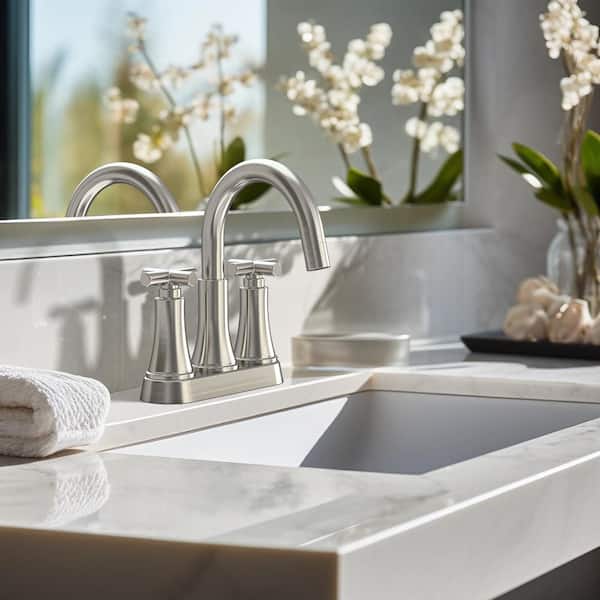 Glacier Bay Wilmont 4 in. Centerset 2-Handle Bathroom Faucet with