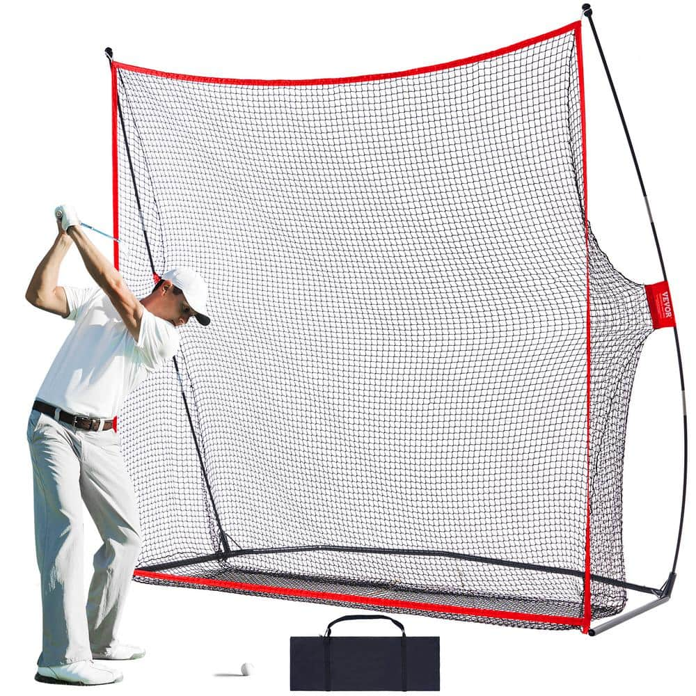 VEVOR Golf Practice Hitting Net 7.8 x 7 ft. Golf Net Personal Driving Range for Indoor Outdoor Use Portable Home Golf Aid Net