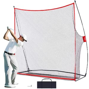 Golf Practice Hitting Net 7.8 x 7 ft. Golf Net Personal Driving Range for Indoor Outdoor Use Portable Home Golf Aid Net