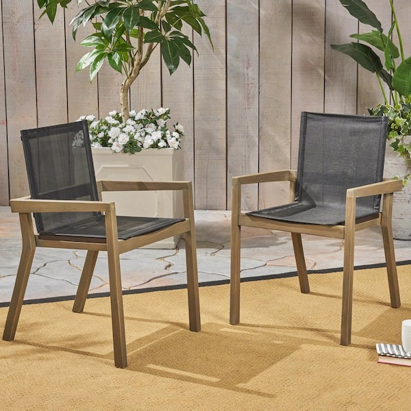 Coporesell Grey Outdoor Dining Chair Set of 2