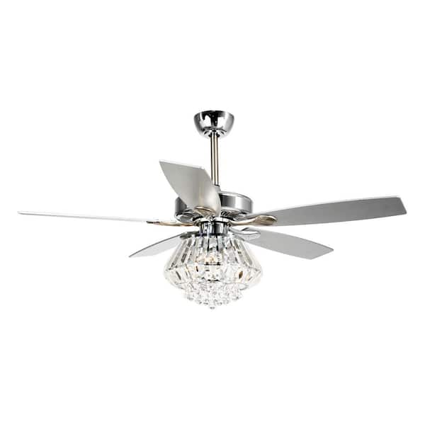 matrix decor 52 in. Indoor Chrome Downrod Mount Crystal Chandelier
