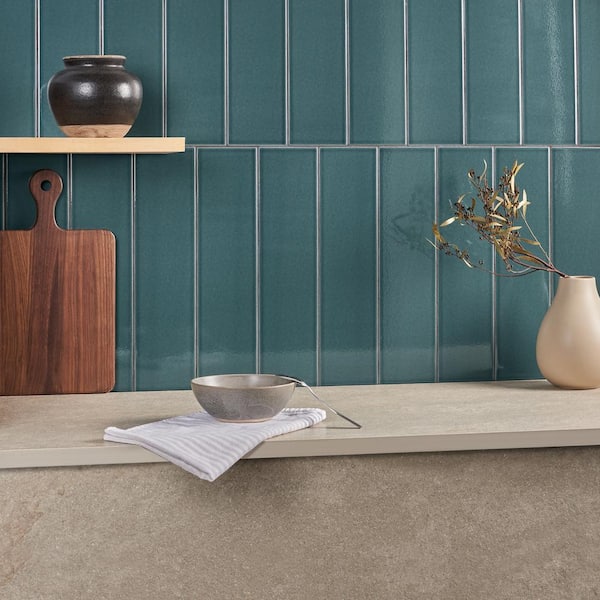 Ivy Hill Tile Colorwave Emerald Green 4.43 in. x 17.62 in