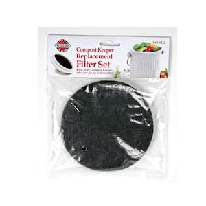 Counter Top Ceramic Compost Crock Replacement Filters (2-Pack)
