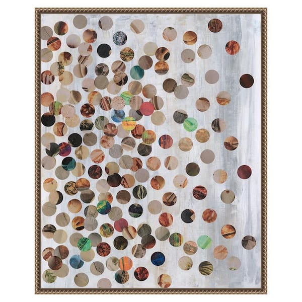 Amanti Art 100 Pennies II by Natalie Avondet 23 in. W x 28 in. H. Canvas Wall Art Print Framed in Bronze