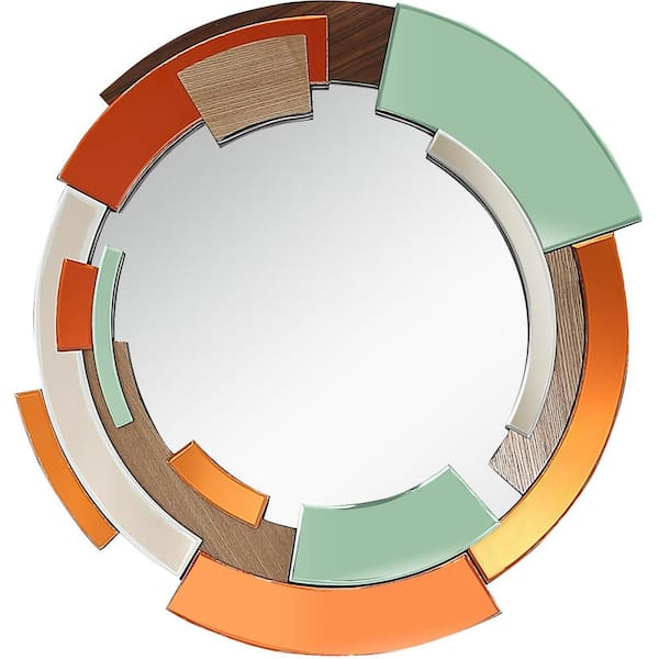 Camden Isle Seldom Seen 32 in. x 32 in. Modern Round Framed Decorative Mirror