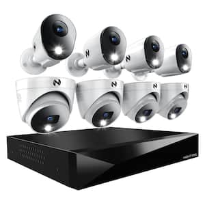 12-Channel Wired DVR Security System with 2TB Hard Drive and 8 2K Wired Spotlight Cameras with 2-Way Audio