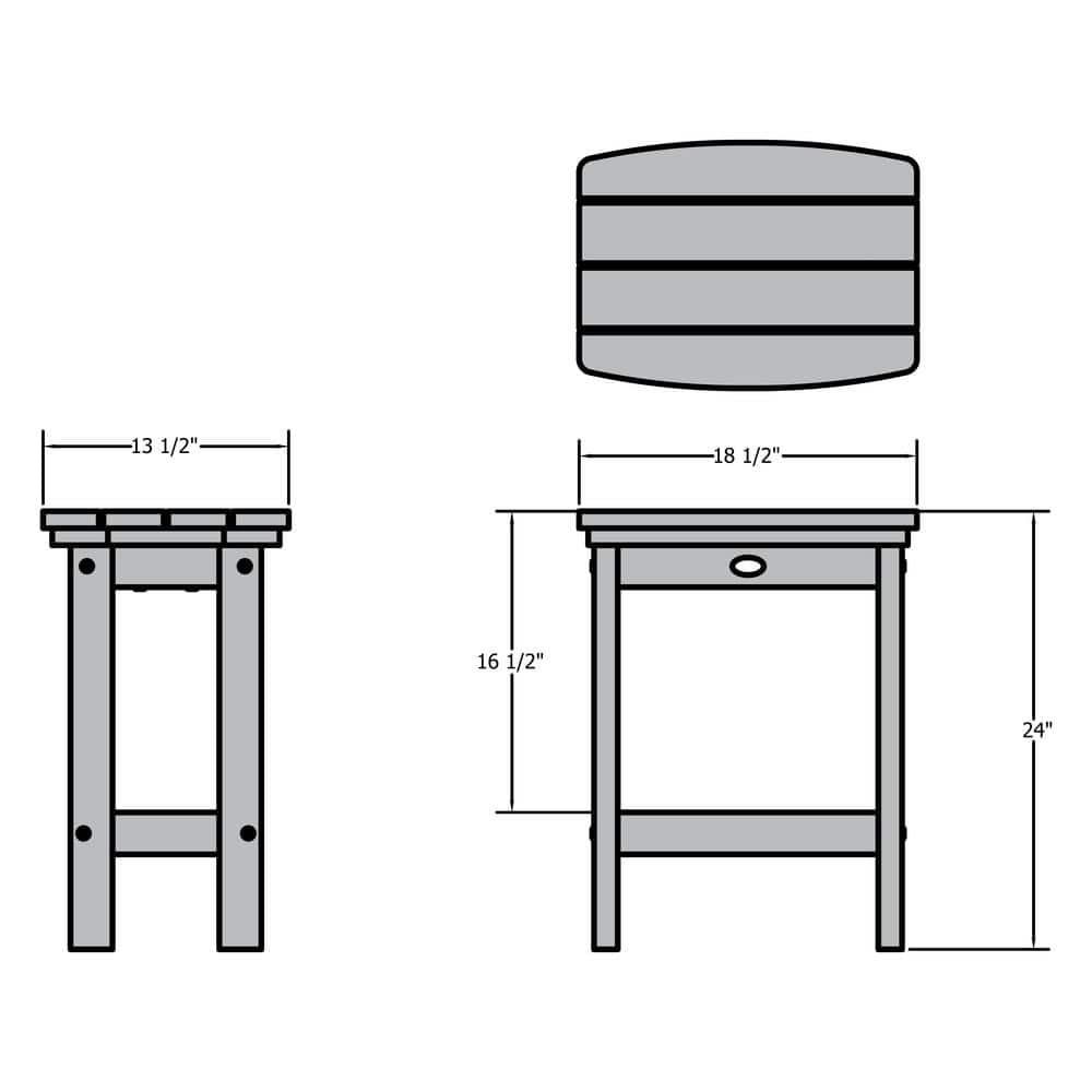 Weathered Acorn Compact Backless Counter Height Bar Stool