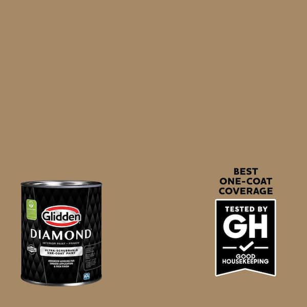 Glidden Diamond 1 qt. PPG1086-6 Coffee with Cream Eggshell Interior Paint with Primer