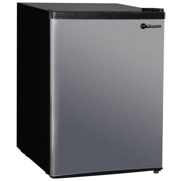 Kegco 2.4 cu. ft. Mini Refrigerator in Black/Stainless Steel