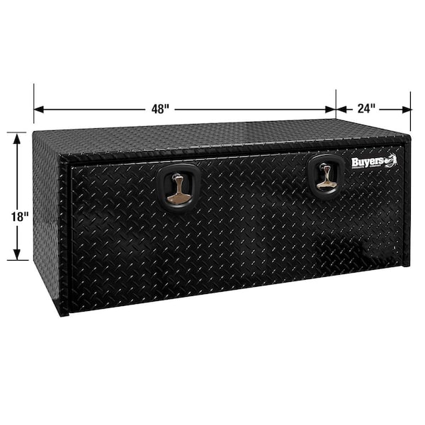 BUYERS PRODUCTS 18 in. x 24 in. x 48 in. Gloss Black Diamond