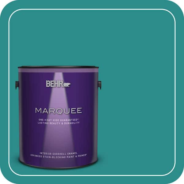 BEHR MARQUEE 1 gal. Home Decorators Collection #HDC-FL13-12 Taos Turquoise Eggshell Enamel Interior Paint & Primer
