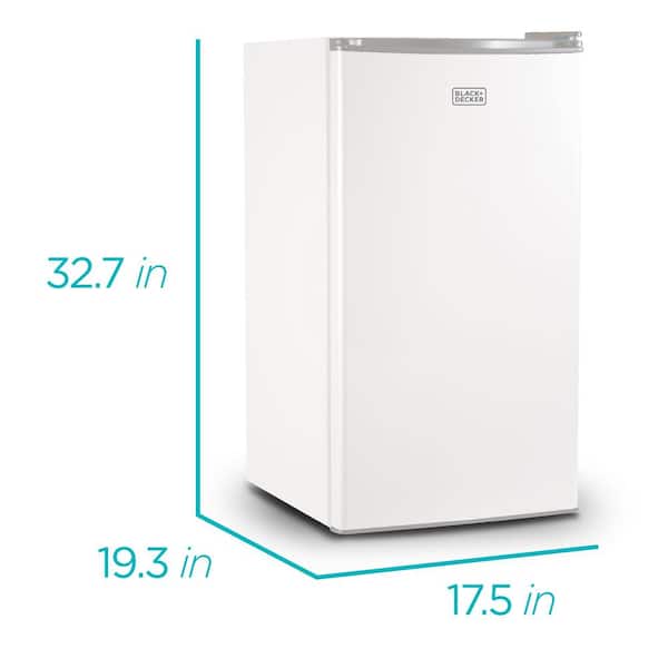 BLACK+DECKER BCRK32W Compact Refrigerator & Mini Fridge with Freezer, 3.2  cu. ft., White 