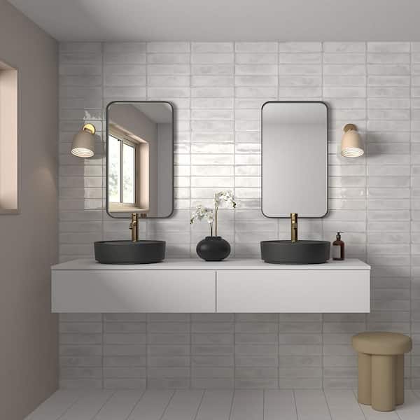 Rustico Blanco 3 in. x 12 in. Glossy Ceramic Rectangular Wall Tile (10.763 sq. ft. /Case)