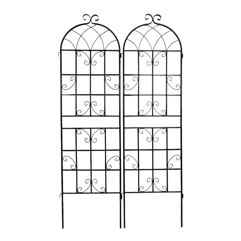 2 Pack Metal Garden Trellis 71 in. x 20 in. Rustproof Climbing Plant Suppor