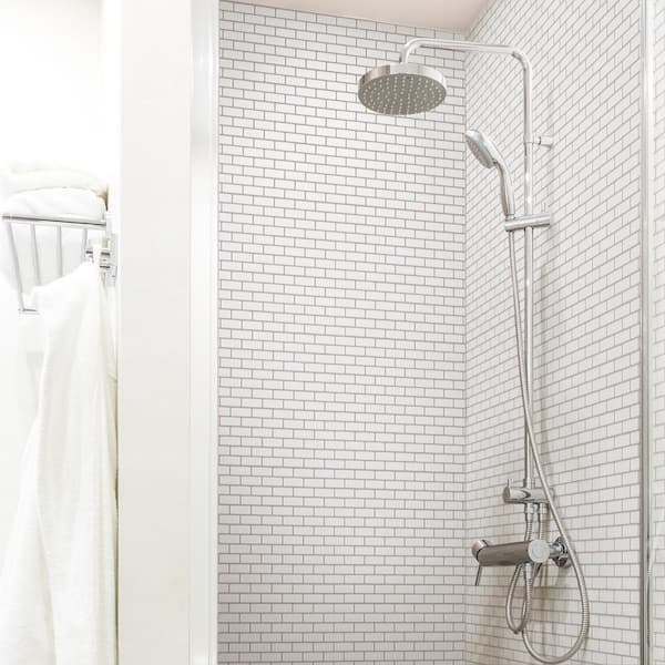 Expressions Recessed Subway White 11-3/4 in. x 12 in. Glass Mosaic Tile (10.0 Sq. Ft. /Case)