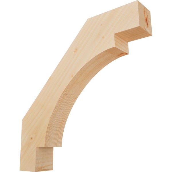 Ekena Millwork 3 1/2"W x 20"D x 20"H Merced Smooth Knee Brace, Douglas Fir