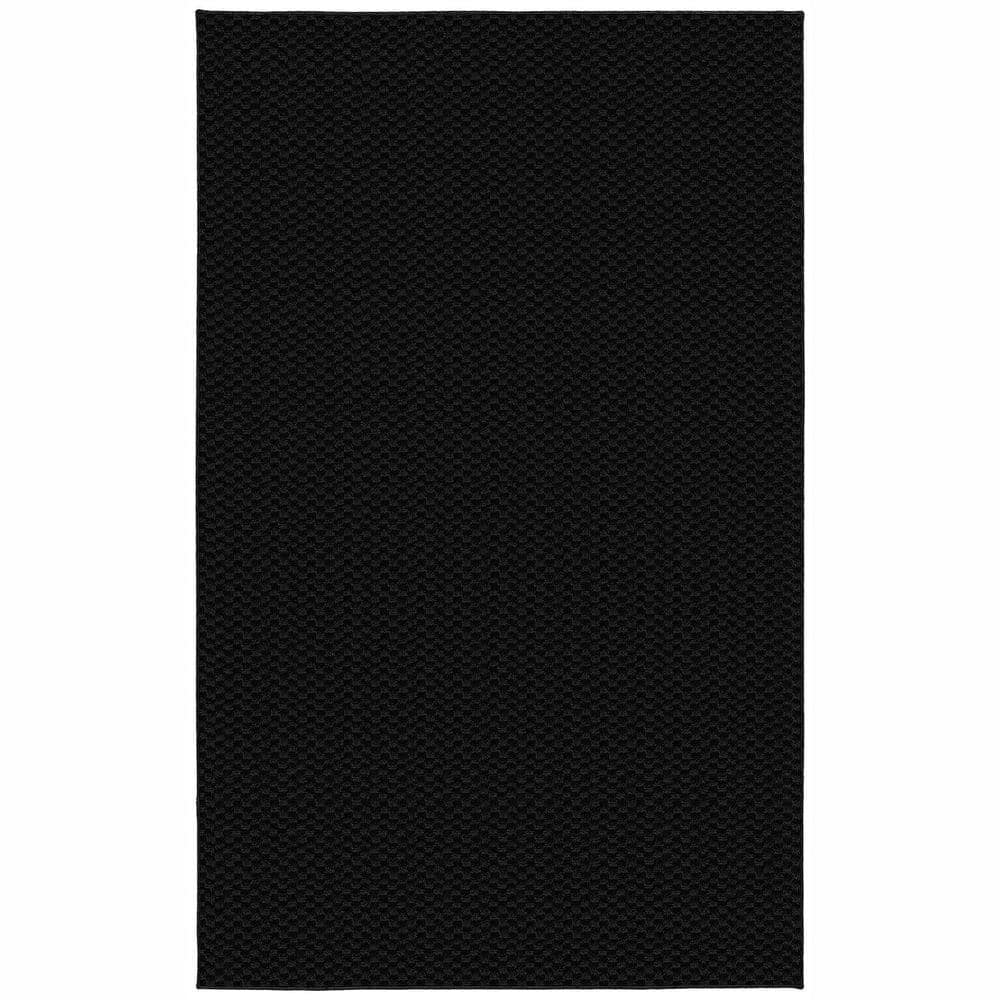 Garland Rug Medallion 9 ft. x 12 ft. Indoor Area Rug Black