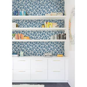 Blue Electra Leopard Spot String Wallpaper Border Sample