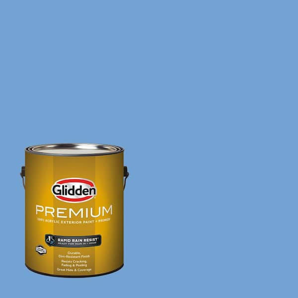Glidden Premium 1 gal. PPG1242-4 Overcast Flat Exterior Latex Paint ...