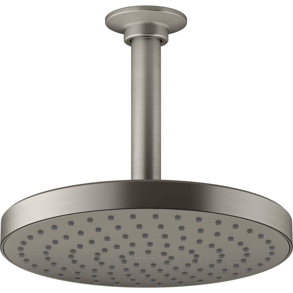 KOHLER Awaken 1Spray Patterns 8 in. Ceiling Mount Rain Fixed Shower Head in Vibrant Brushed