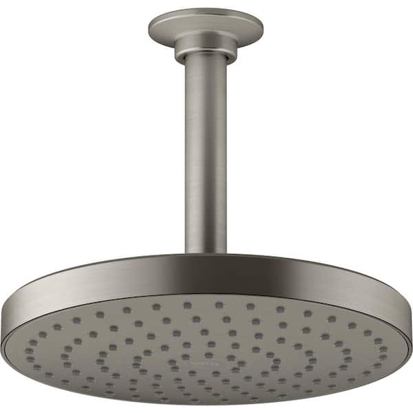 KOHLER Awaken 1-Spray 7.9 in. Single Ceiling Mount Fixed Rain Shower Head in Vibrant Brushed Nickel