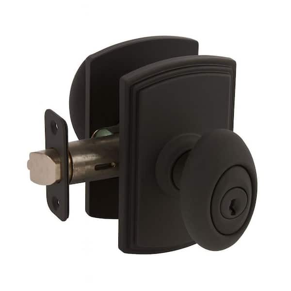 DELANEY HARDWARE Italian Collection Canova Black Keyed Entry Door Knob