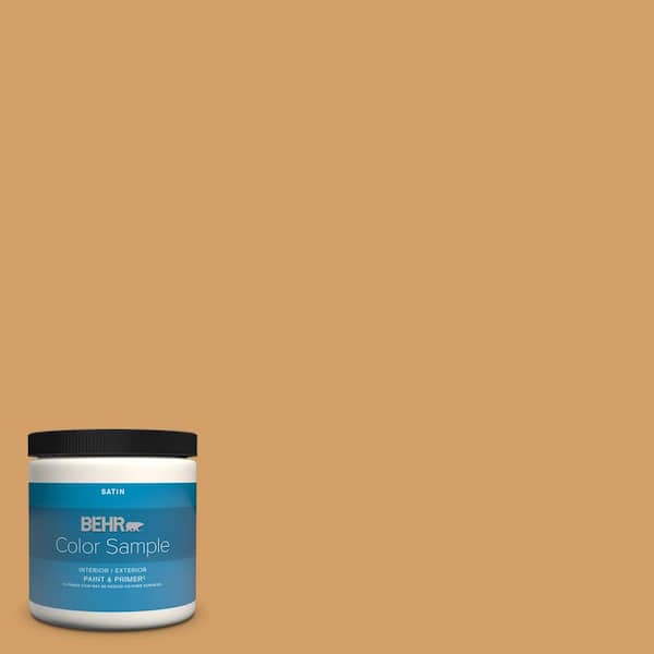 BEHR PREMIUM PLUS 8 oz. MQ4 08 Golden Aura Satin Enamel Interior