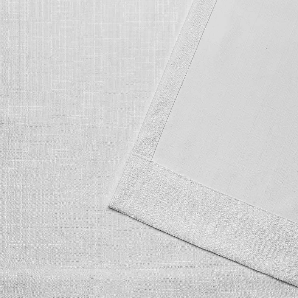 Winter White Linen-Look Light Filtering Grommet Valance