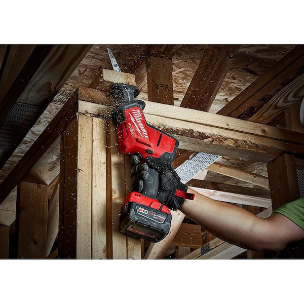 Milwaukee M18 FUEL 18-Volt Lithium-Ion Brushless Cordless HACKZALL Reciprocating  Saw with 5.0Ah Battery  Sawzall Blade Set 2719-20-48-11-1850-49-22-1110F  The Home Depot