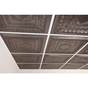 Empire Faux Tin 2 ft. x 2 ft. Lay-in or Glue-up Ceiling Panel (Case of 6)