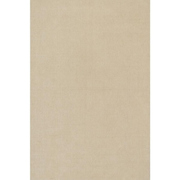 Nate Berkus x Rugs Crosby Solid Wool Cozy Cream 5 ft. x 8 ft. Indoor Area Rug