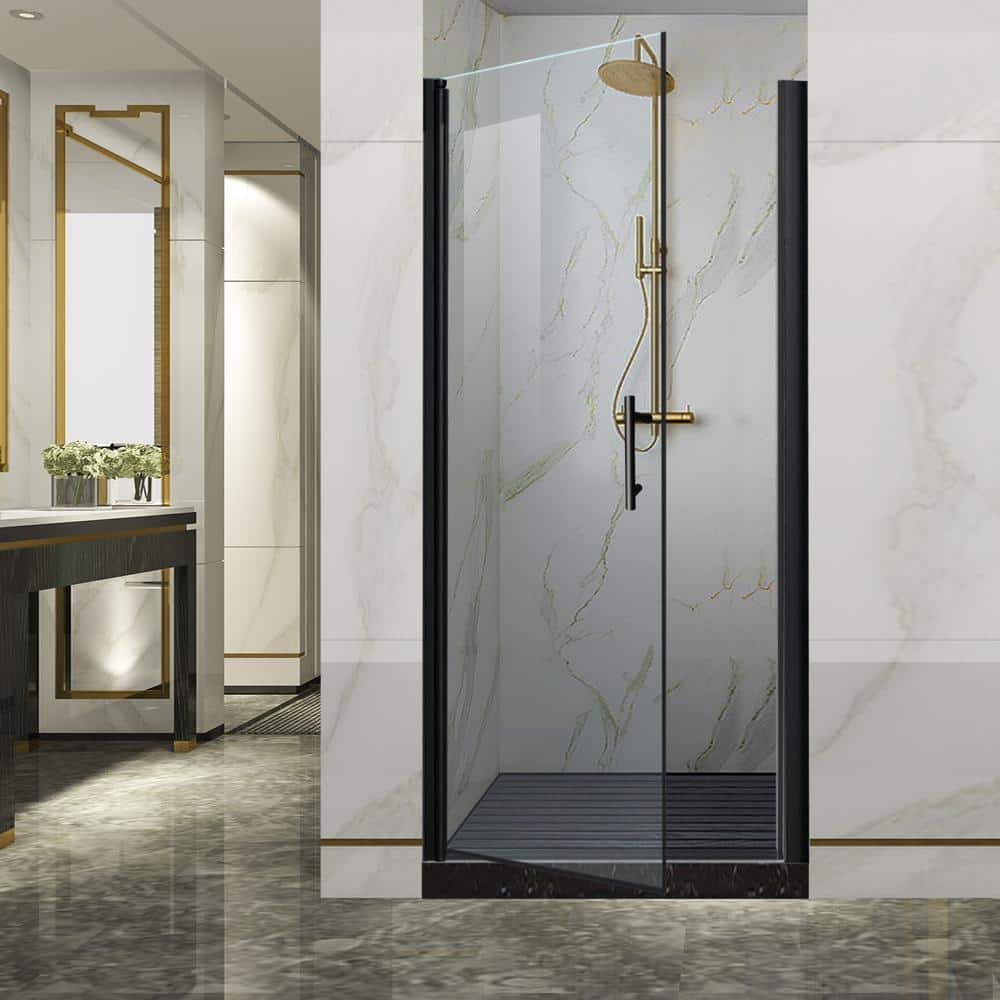 28-29.9 in. W x 72 in. H Matte Black Frameless Pivot Shower Door with 1/4 in. Thick Clear Tempered Glass price history on PriceWatchPro