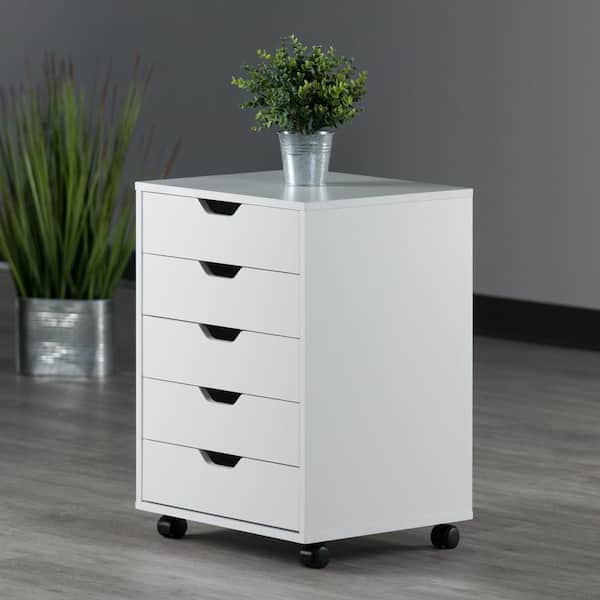 Halifax White 5-Drawer Cabinet Cart 10519 - The Home Depot
