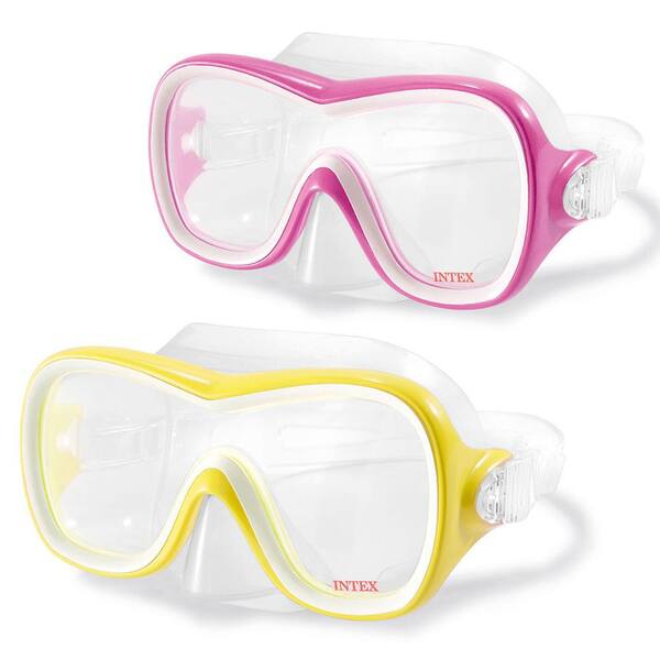 Intex Wave Rider Pink and Yellow Combo Pack Swim Mask