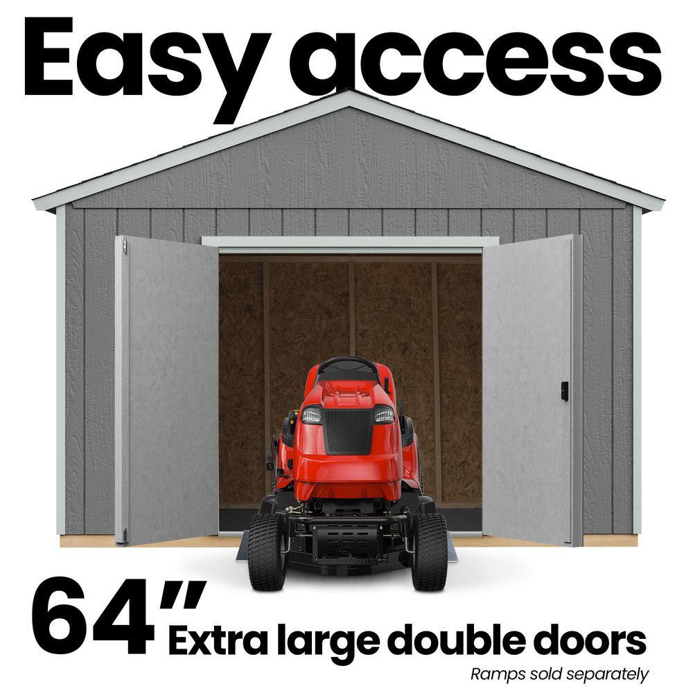 Rookwood 10x14 Red and White Wooden Storage Shed with Floor