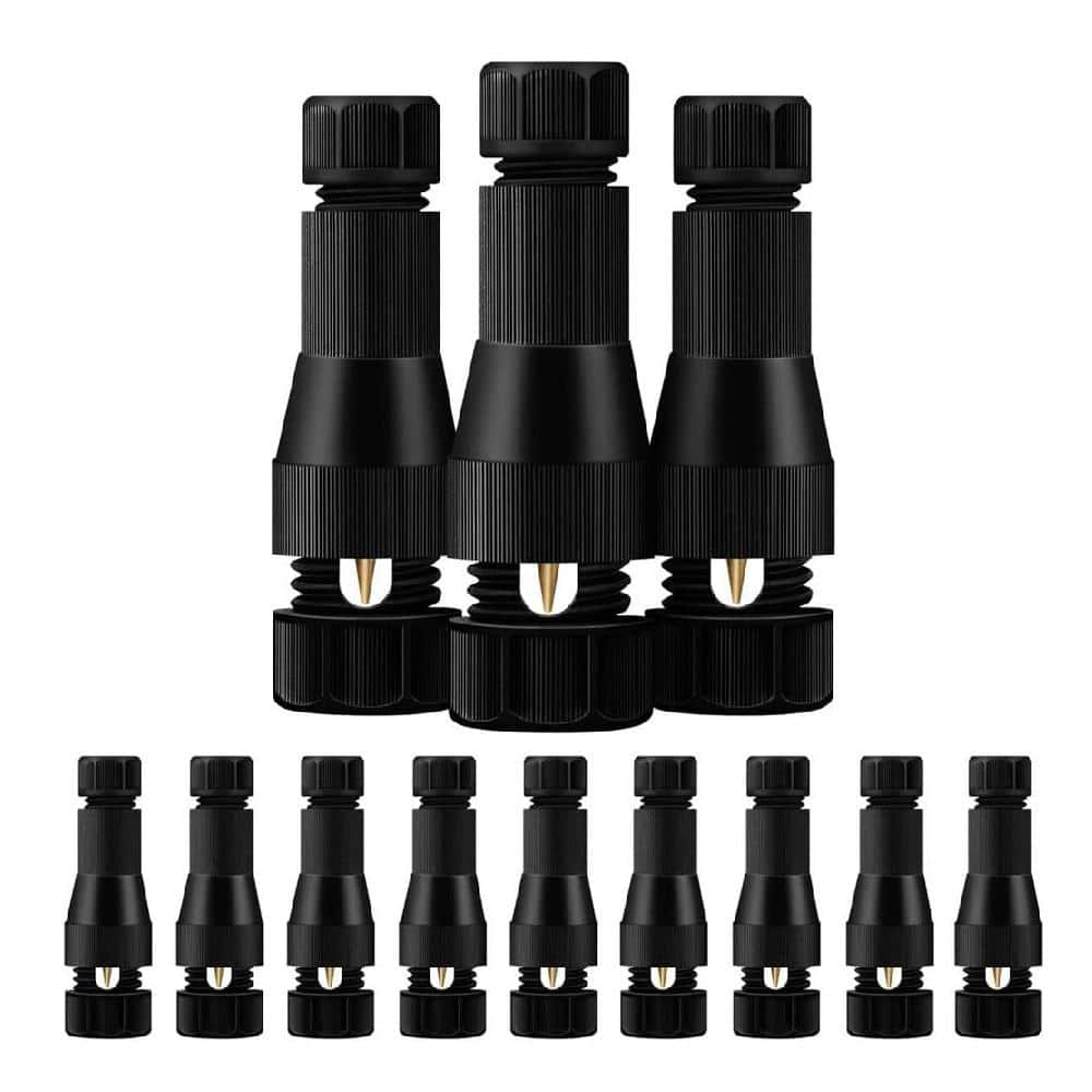 12-Piece Low Voltage Landscape Lights Wire Connectors Locknut with Nickel-P