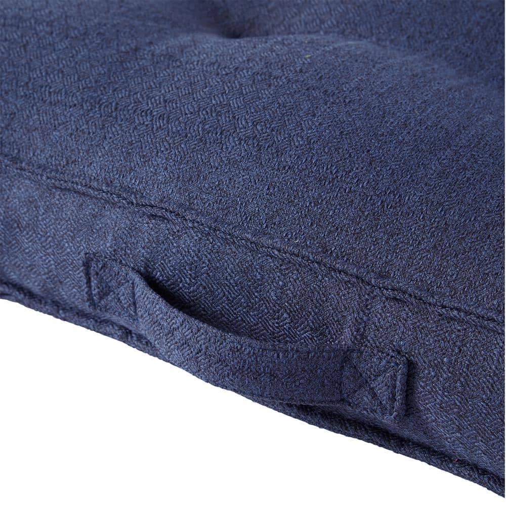 Happy Hounds Milo Square Tufted Pillow Dog Bed- Cobalt- Small (24 x 24 in.)