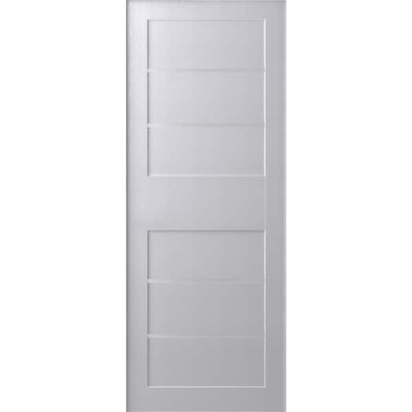 Belldinni 32 in. x 80 in. Liah Bianco Noble Finished Frosted Glass 4 ...