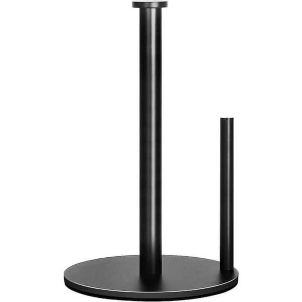 Countertop Matte Black Paper Towel Holder Stand Stainless Steel Free Standing Anti-Slip for Kitchen Bathroom