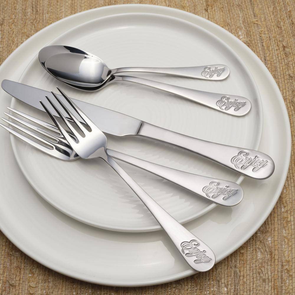 Towle 20pc Everyday Enjoy Flatware Set: 18/0 Stainless Steel, Dishwasher-Safe, Service for 4, Includes Knives & Forks
