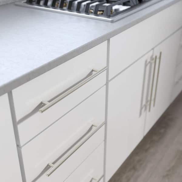 12-Pack Solid Bar 10-1/16 in. (256 mm) Modern Cabinet Drawer Bar Pulls in Stainless Steel
