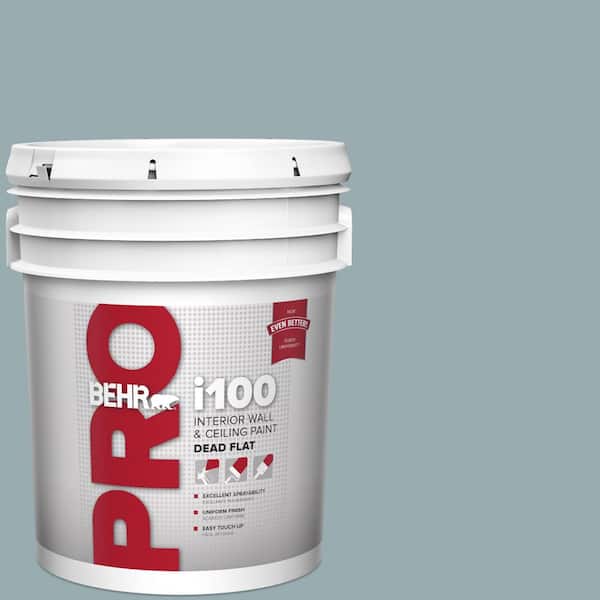 5 gal. #BXC-28 Bucolic Blue Dead Flat Interior Paint