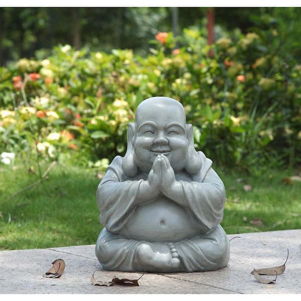 HI-LINE GIFT LTD. Buddha Seated Praying Statue 75621 - The Home Depot