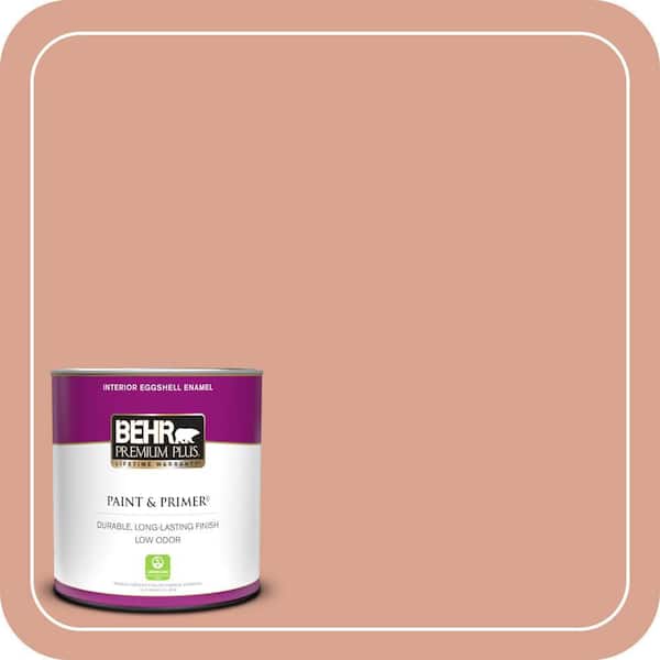BEHR PREMIUM PLUS 1 qt. Home Decorators Collection #HDC-CT-13 Apricotta Eggshell Enamel Low Odor Interior Paint & Primer