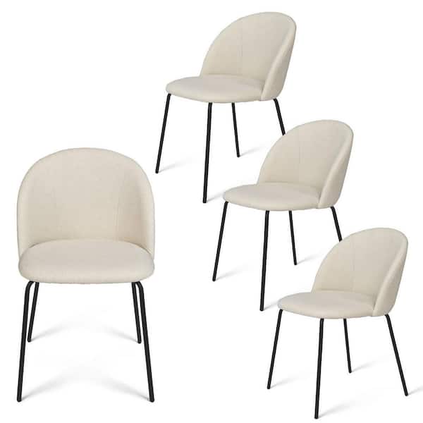 Onderzoek walgelijk effect Elevens Modern Uphostery Dining Chair (Set of 4) NANO-CHAIR-BEIGE-4 - The  Home Depot
