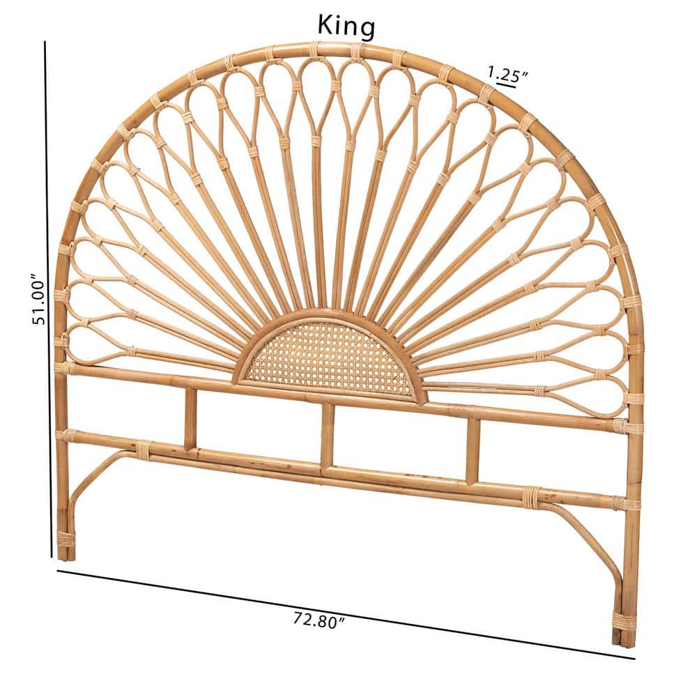 Perenna Natural Rattan King Size Bohemian Headboard