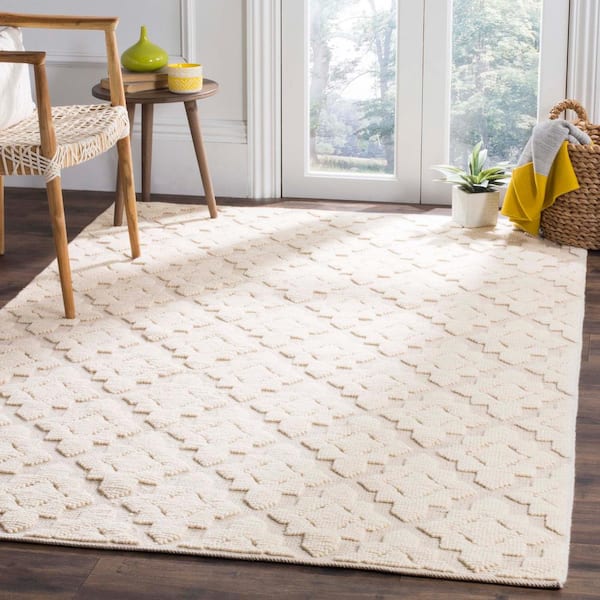 Vermont 9 ft. x 12 ft. Ivory Trellis Diamond Area Rug